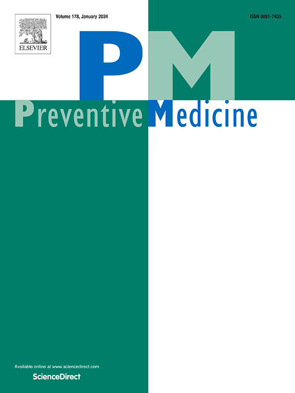Go to journal home page - Preventive Medicine